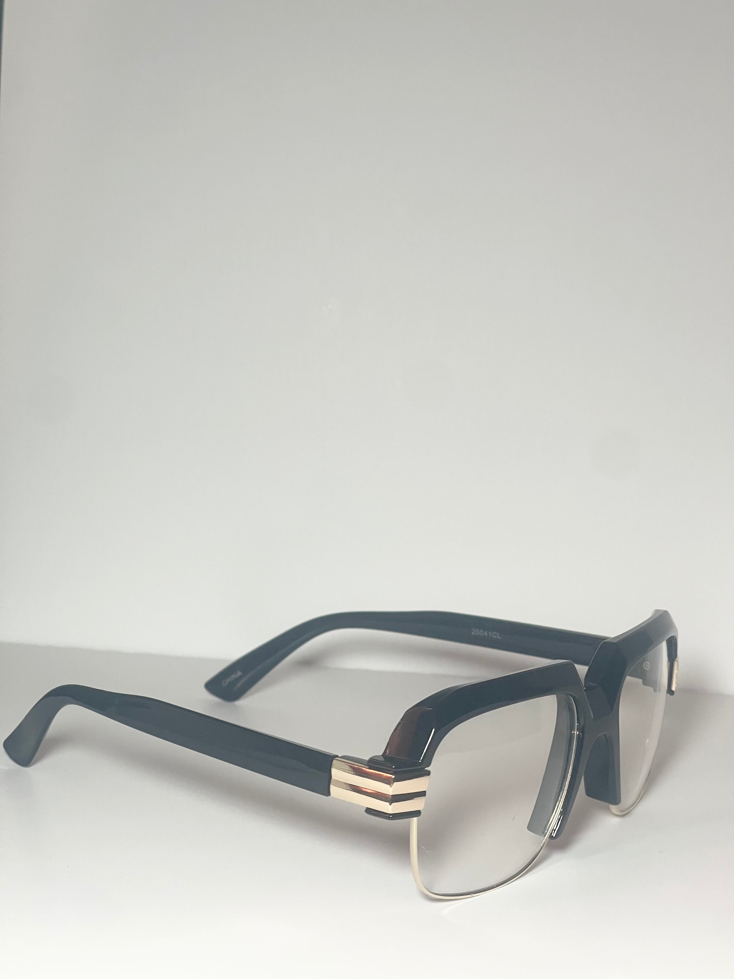 Black & Gold Frame Glasses